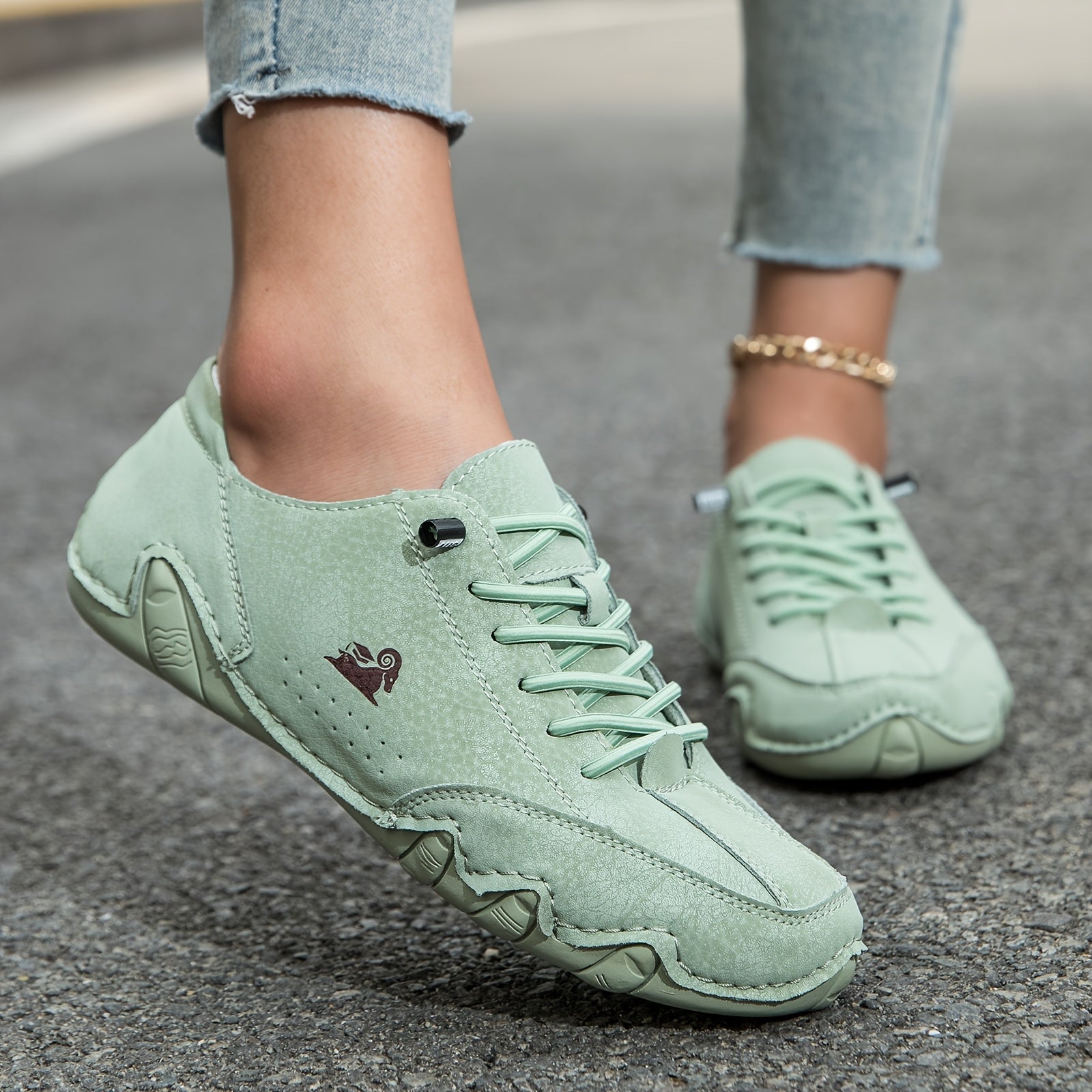 Ayollar uchun nafas oladigan pastki sport poyafzallari, lentalar bilan, kundalik yurish uchun, barcha mavsumlar uchun qulaylik