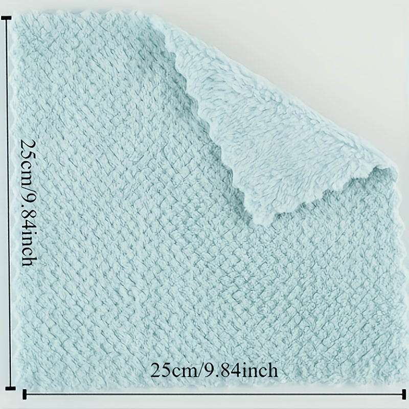 Set of 10 Microfiber Cleaning Cloths for Glass Dishes Windows Streak-Free