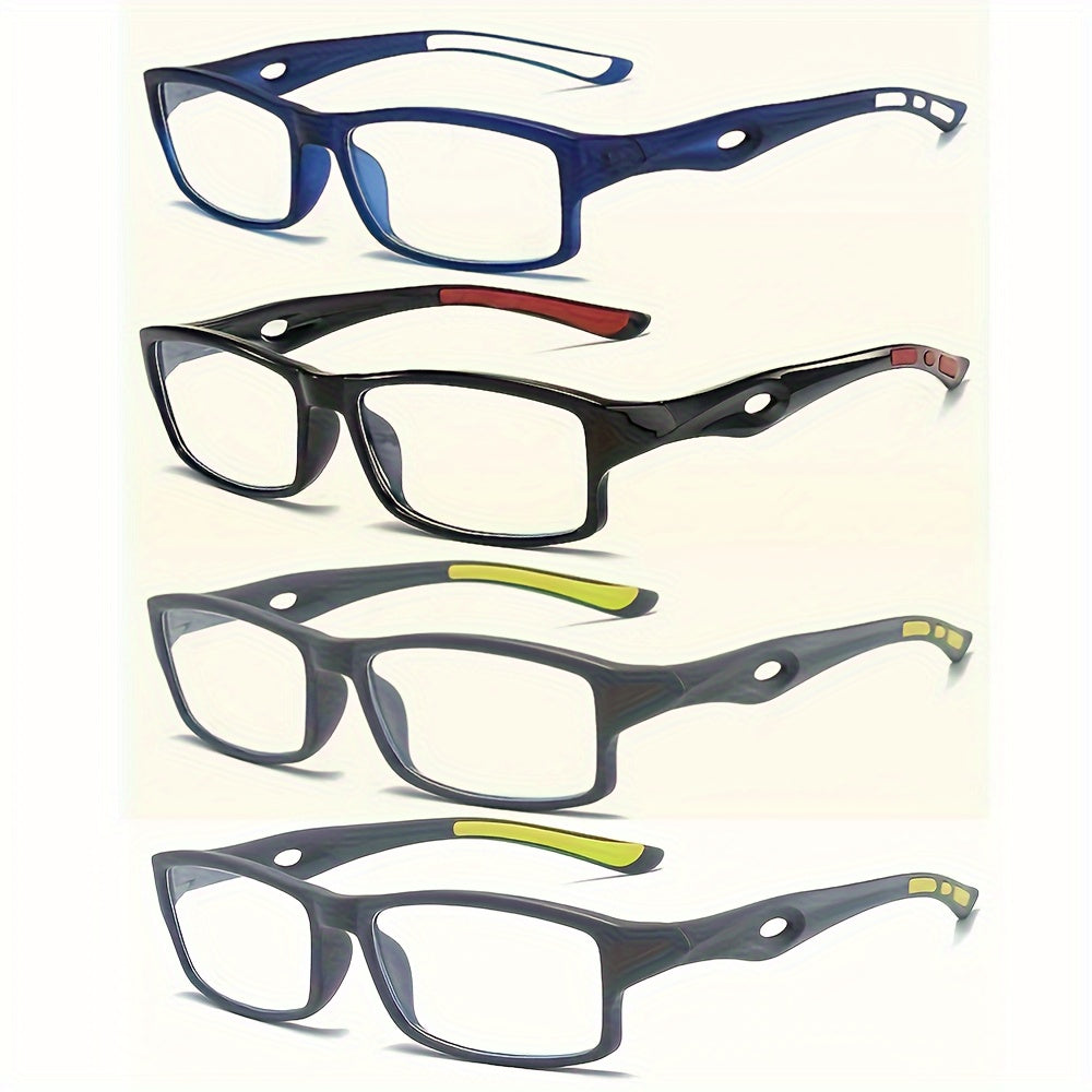 Легкие универсальные спортивные очки для чтения, прямоугольная полная оправа, противоскользящие, ударопрочные +1.0 до +4.0