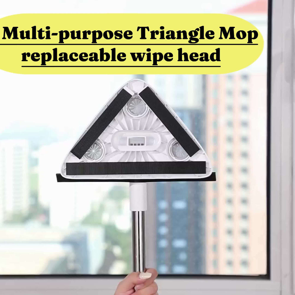 Multi-Surface Window Cleaning Squeegee and Scrubber Set with Stainless Steel Handle