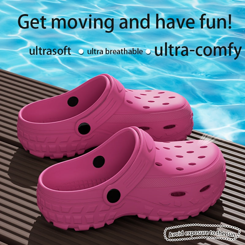 Unisex Summer Rubber Sandals Slip-On Outdoor Indoor Leisure Shoes