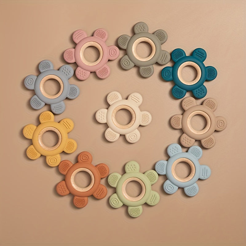 Bola uchun silikon yog'och BPA bepul oziq-ovqat sinfi tabiiy sovg'a bolalar va kichkina yoshdagilar uchun