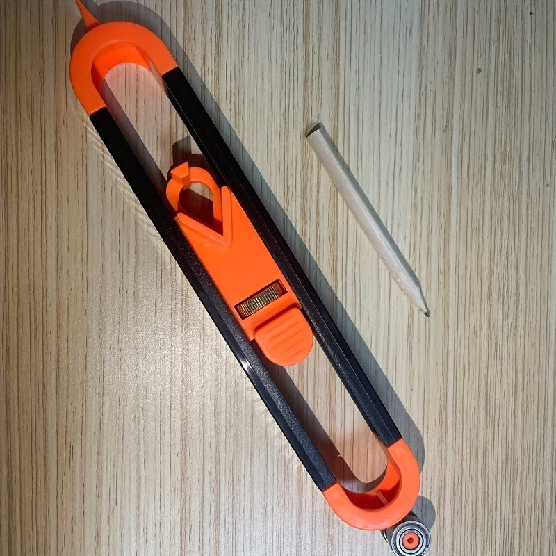 Regla ajustable para marcar en madera con bloqueo para curvas irregulares