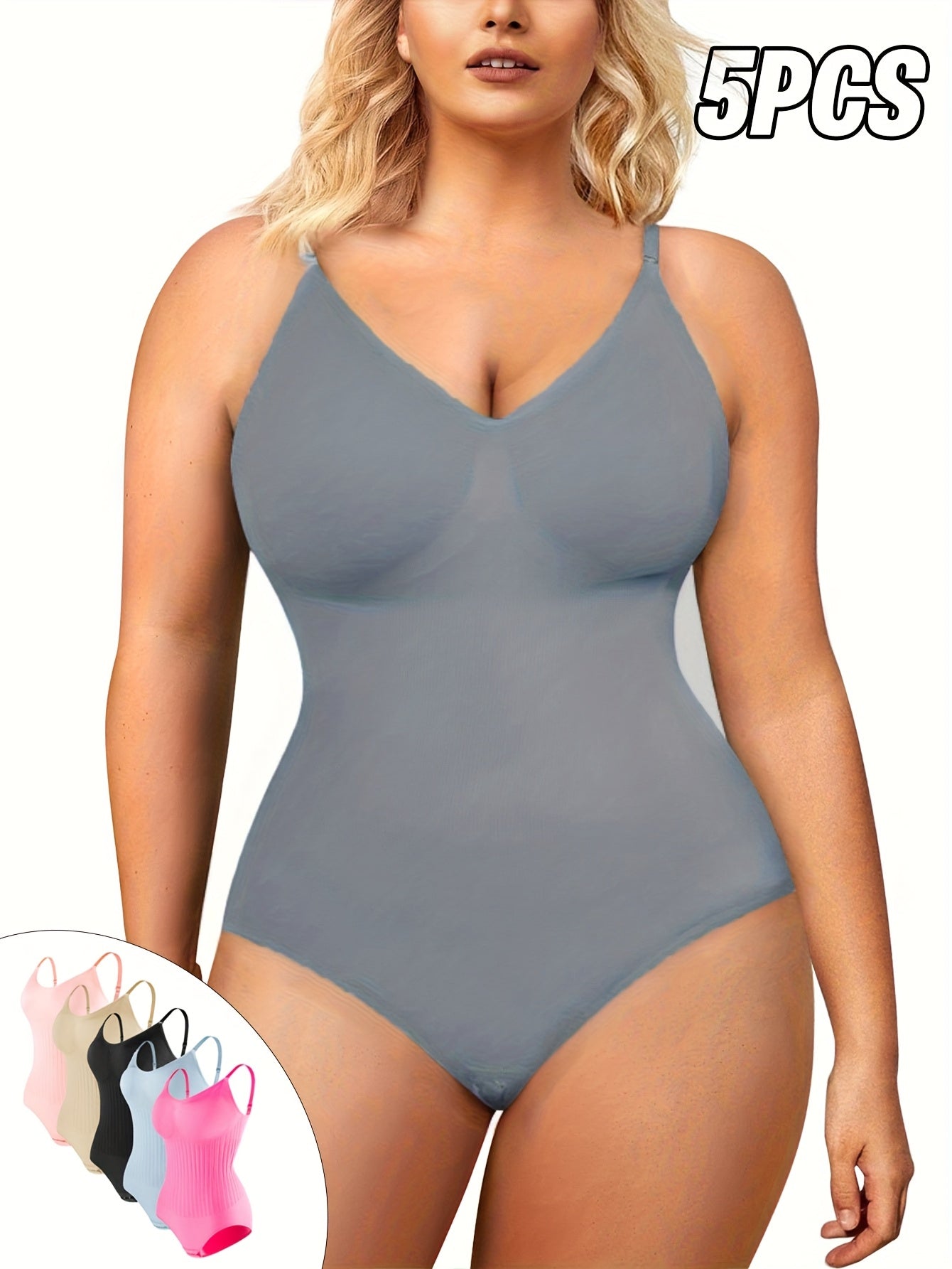 Women's Seamless Tummy-Tuck and Butt-Lifting Shapewear 5 Pack in 5 Colors