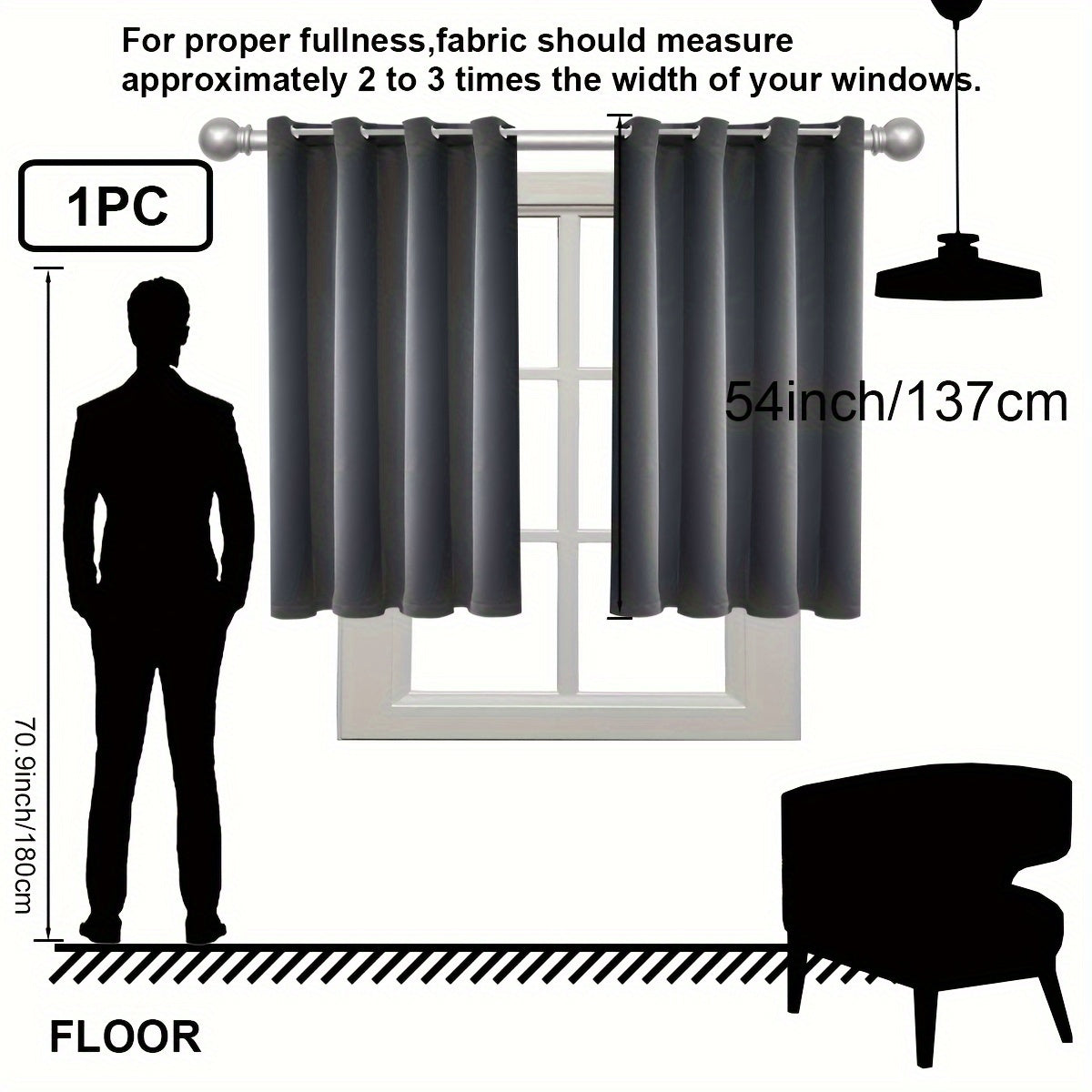 Insulation Blackout Circle Curtains for Bedrooms and Living Rooms Noise Blocker