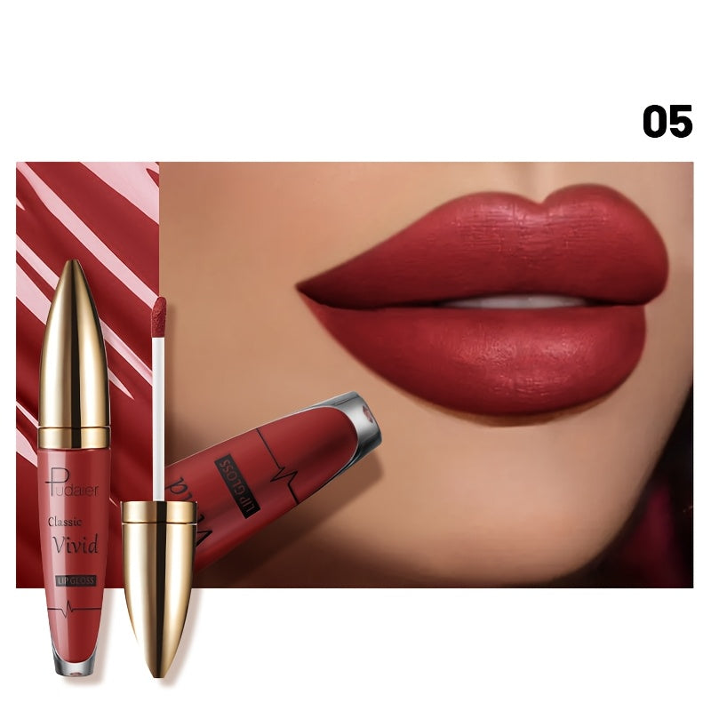 Pintalabios de terciopelo rojo mate para mujer de larga duración y humectante