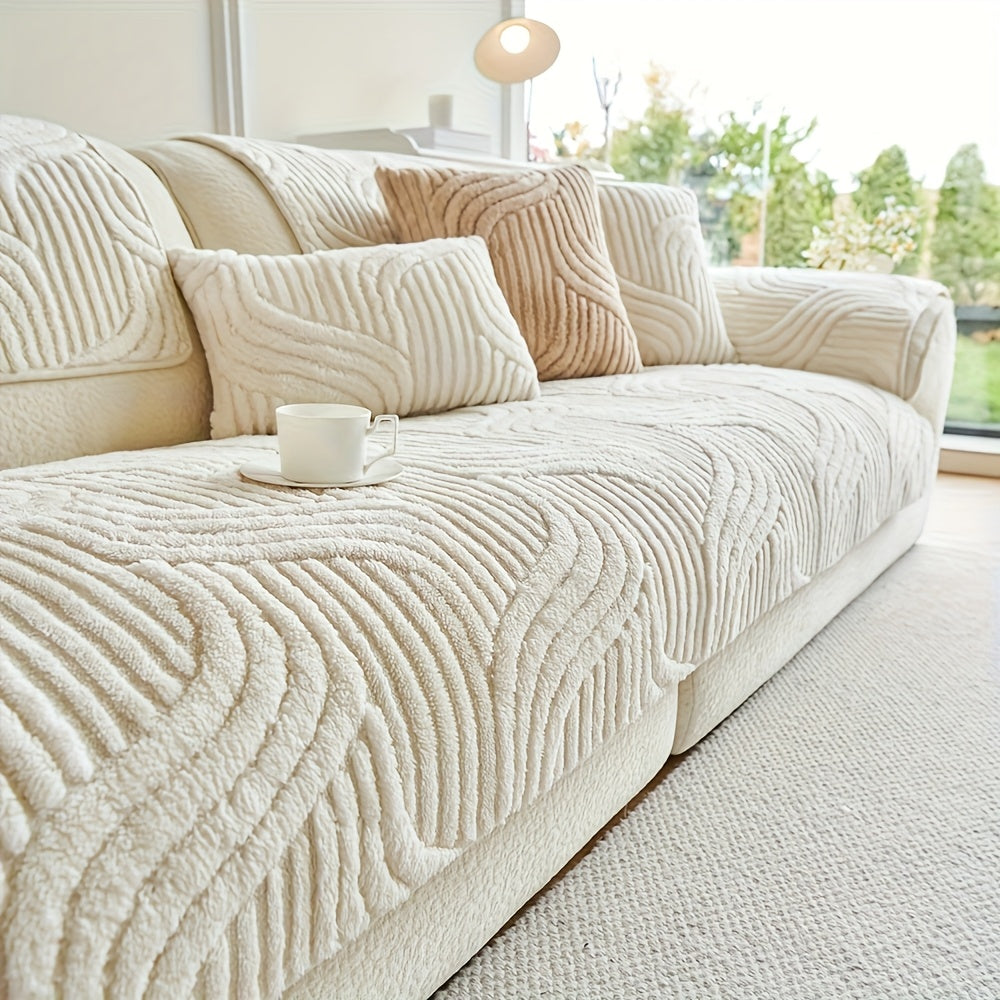 Juego de funda para sofá en forma de L de 2 piezas, antideslizante, resistente a manchas, poliéster lavable a máquina, amigable con mascotas