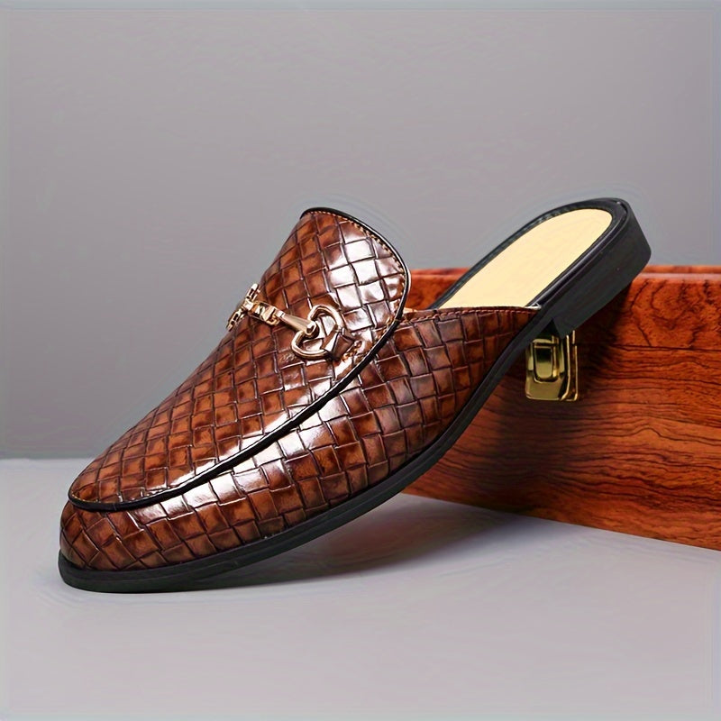 Men's Brown Faux Leather Loafers Slip-On Round Toe Casual Summer Shoes