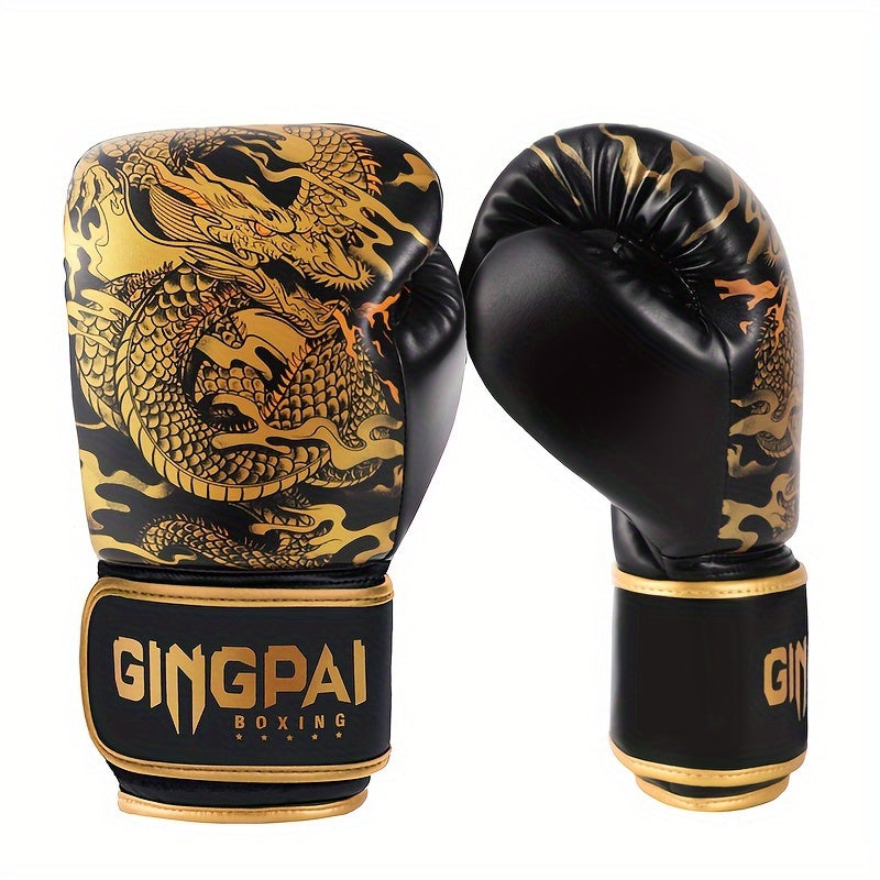 Adult Sanda Boxing Gloves for Training and Combat Red PU Material