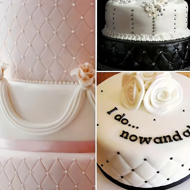 Diamond-Shaped Cake Fondant Embossing Mold for Cupcakes and Wedding Cakes
