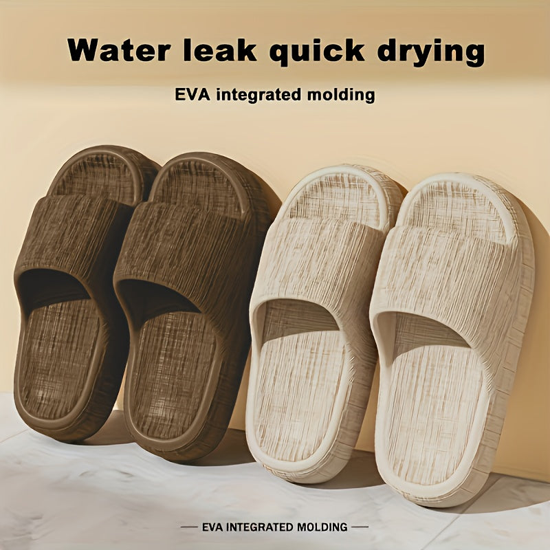 Unisex EVA Non-Slip Slippers Minimalist Striped Indoor Outdoor Beach