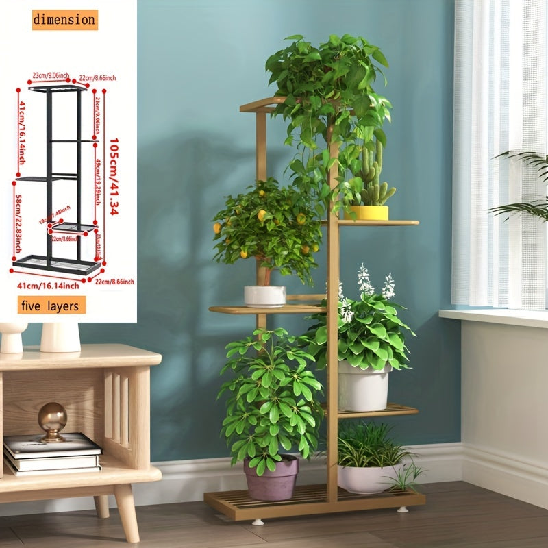 European Style Multi-Tier Metal Plant Stand White Rustproof Indoor Balcony Decor