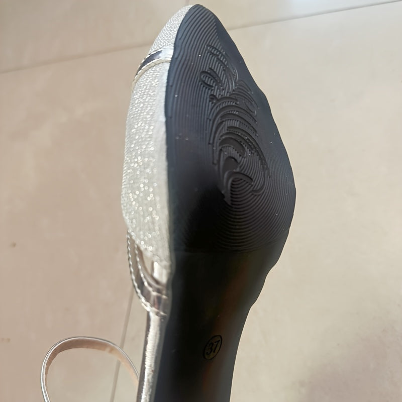 Women's High Heels Buckle Sandals for Spring and Summer, Gold and Silver