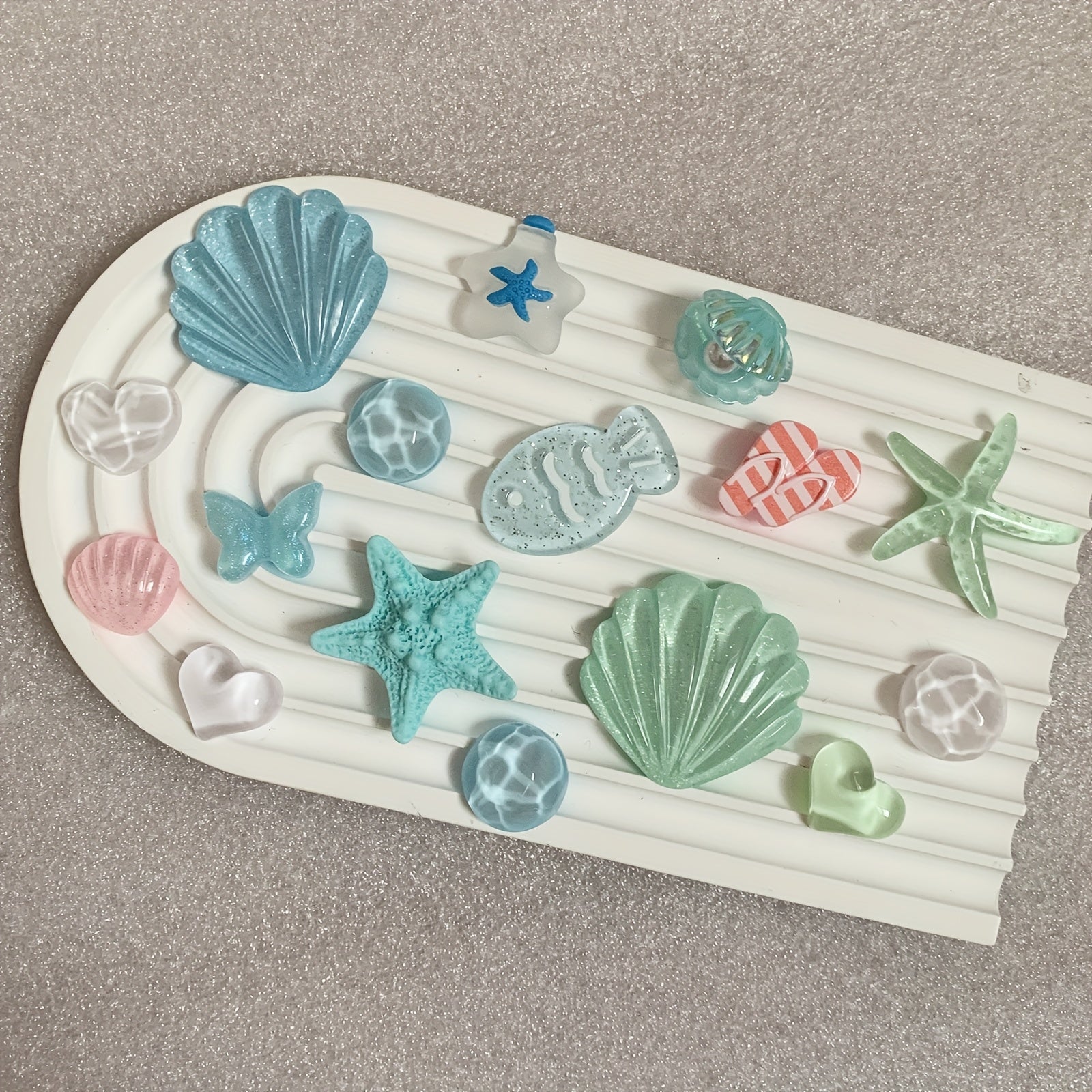 16pcs Set Summer Shoe Decorations Sandal Shell Starfish Fish Butterfly DIY Accessories