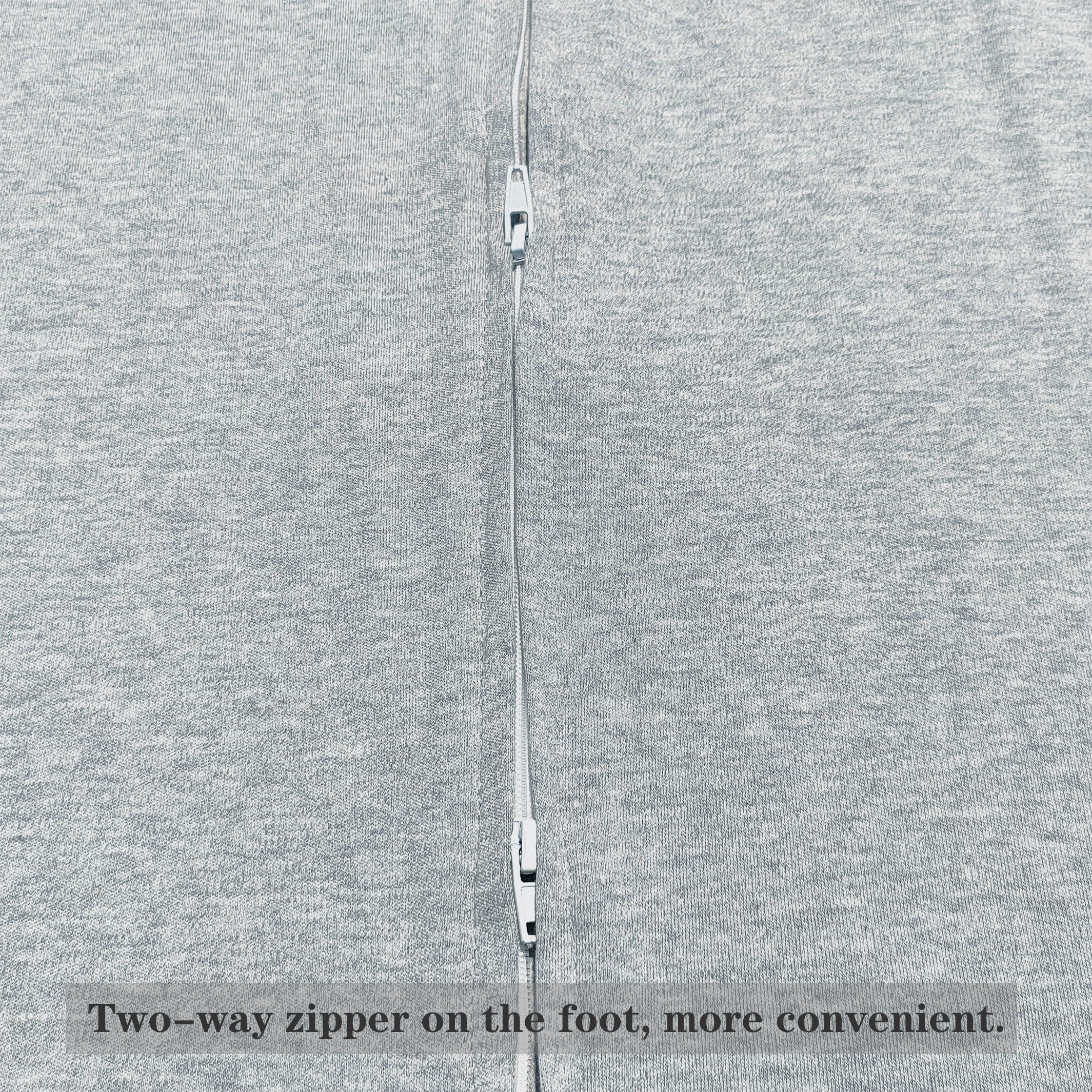 Saco de dormir para bebé gris, arrullo dividido, manta vestible para 6-12 meses, todas las estaciones