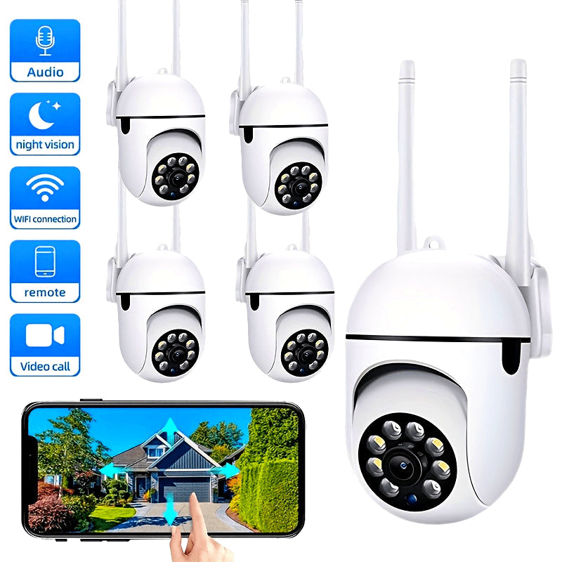 WiFi Security Camera with 355-Degree Intercom Night Vision Remote Monitoring