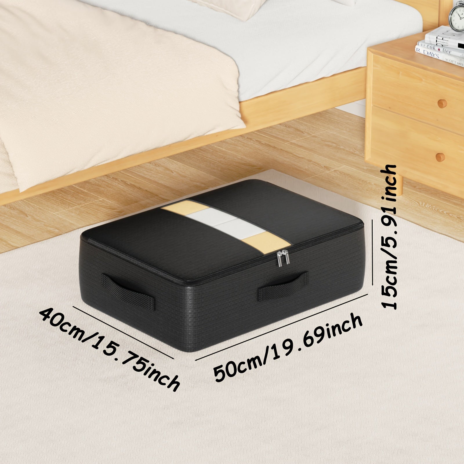 Large Capacity Under Bed Storage Bag Waterproof Foldable Organizer for Clothes Toys Books