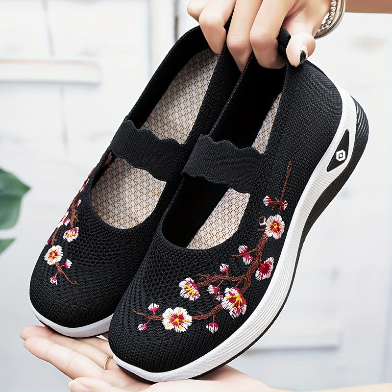 Women's Casual Sneakers Lightweight Embroidered Shoes Comfortable All-Season Footwear