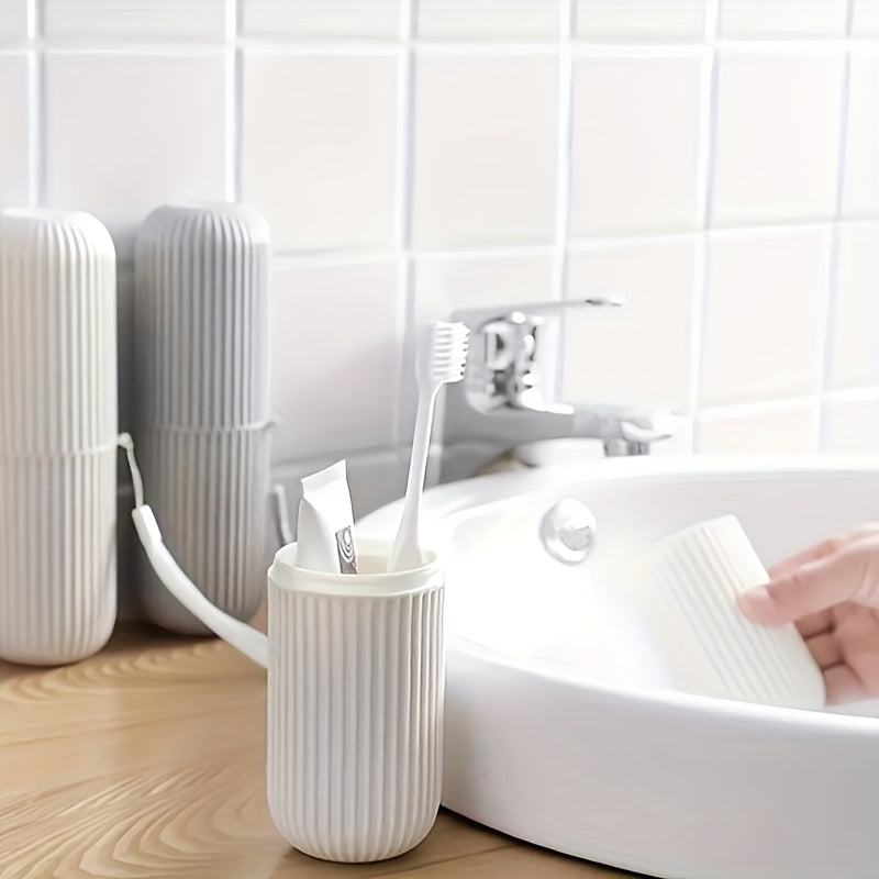 Sayohat uchun tish cho'tkasi qoplami va stakan, gipoallergik, portativ, aromatsiz