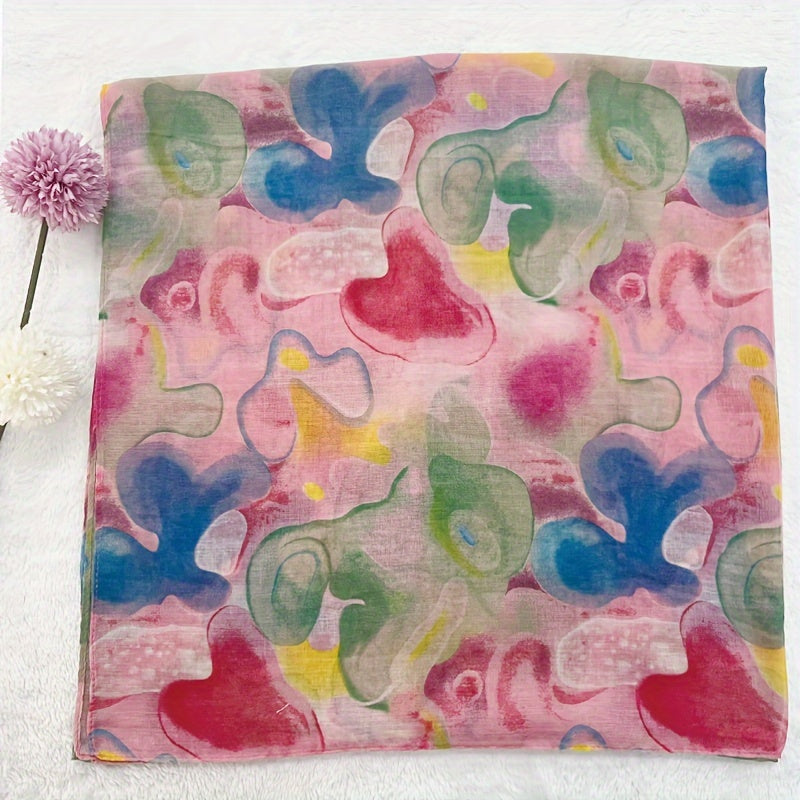 Breathable Tie-Dye Scarf for Women Sun Protection Casual Accessory