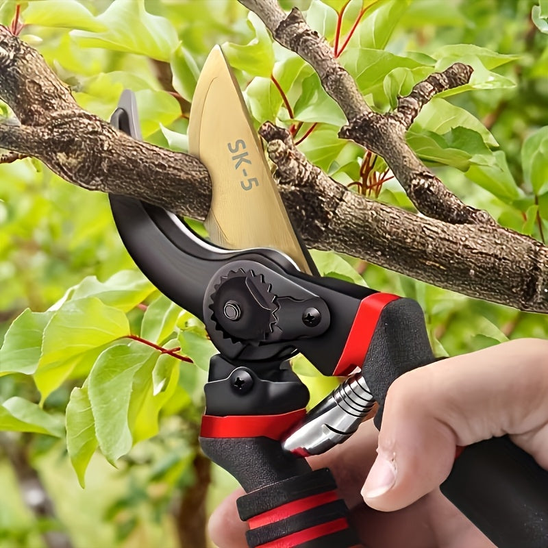 21.59cm Titanium Bypass Pruning Shears Garden Hedge Clippers Heavy Duty Sharp
