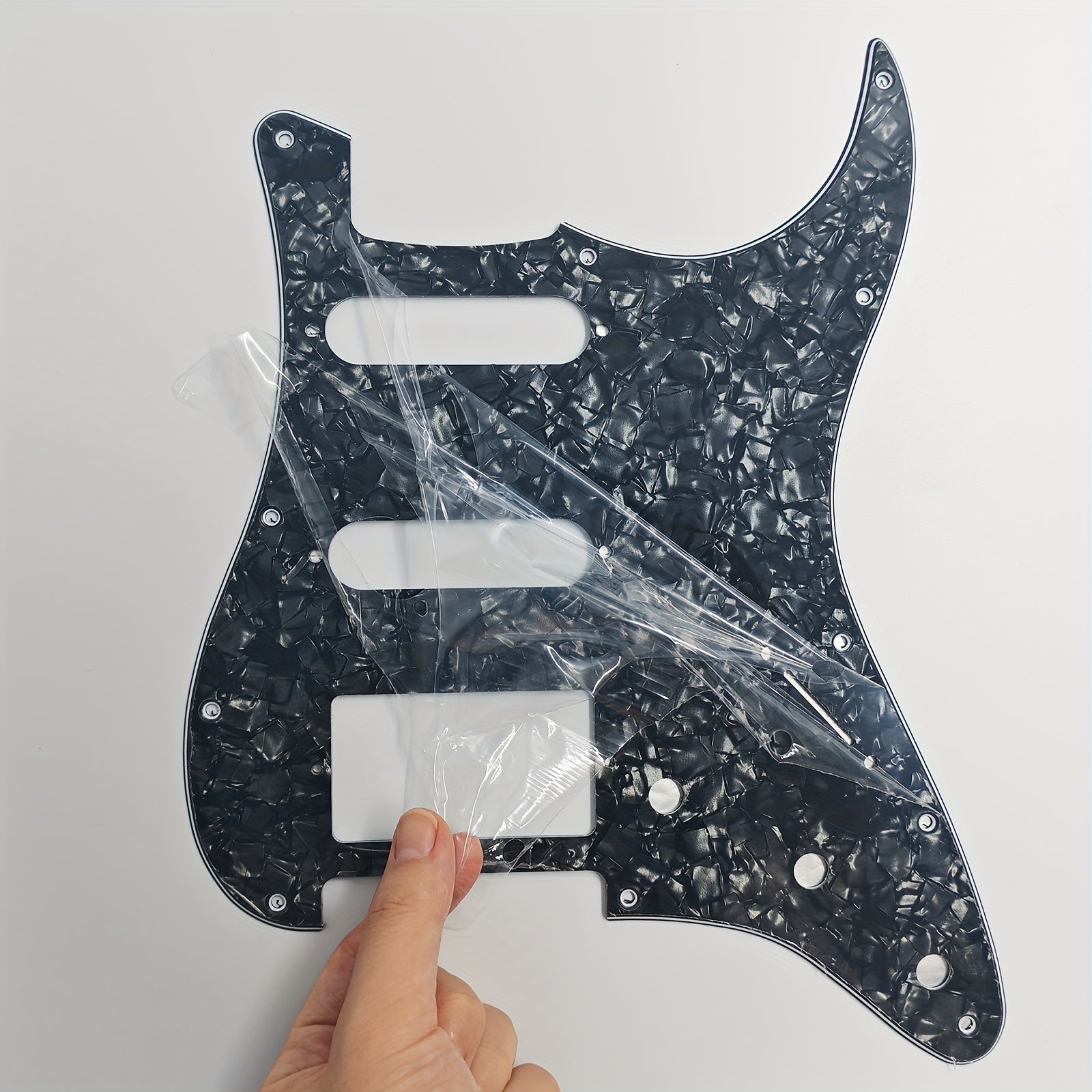 HSS 11-Hole Electric Guitar Pickguard for Standard FD ST Modern Style Guitars Black White Beige
