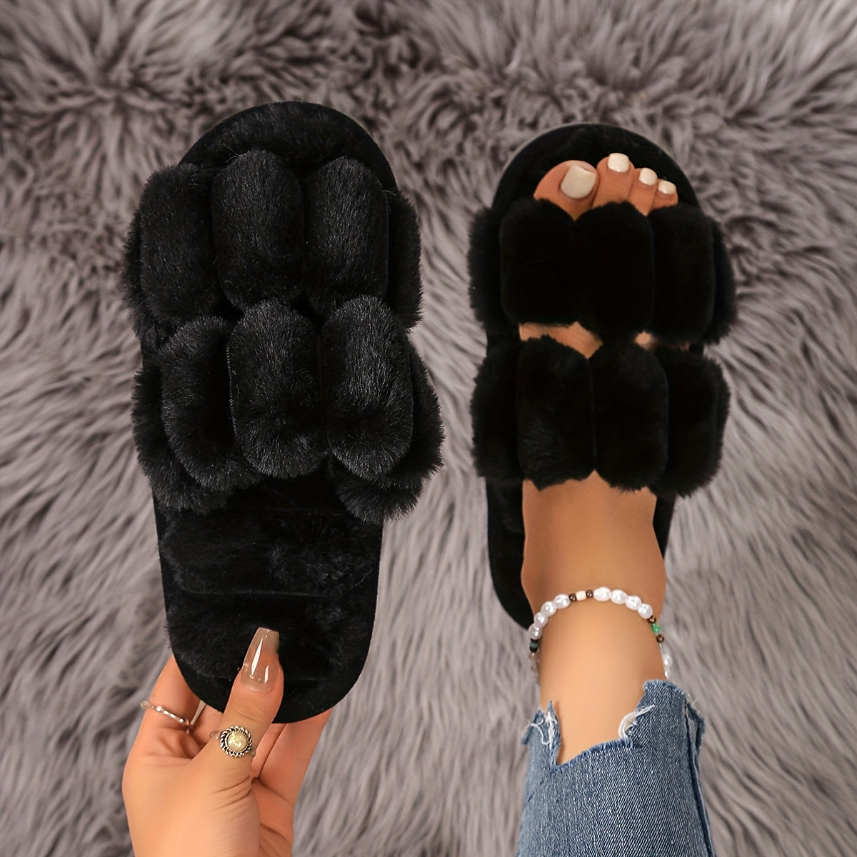 Женские мокасины-слипоны с искусственным мехом для женщин, универсальная повседневная обувь