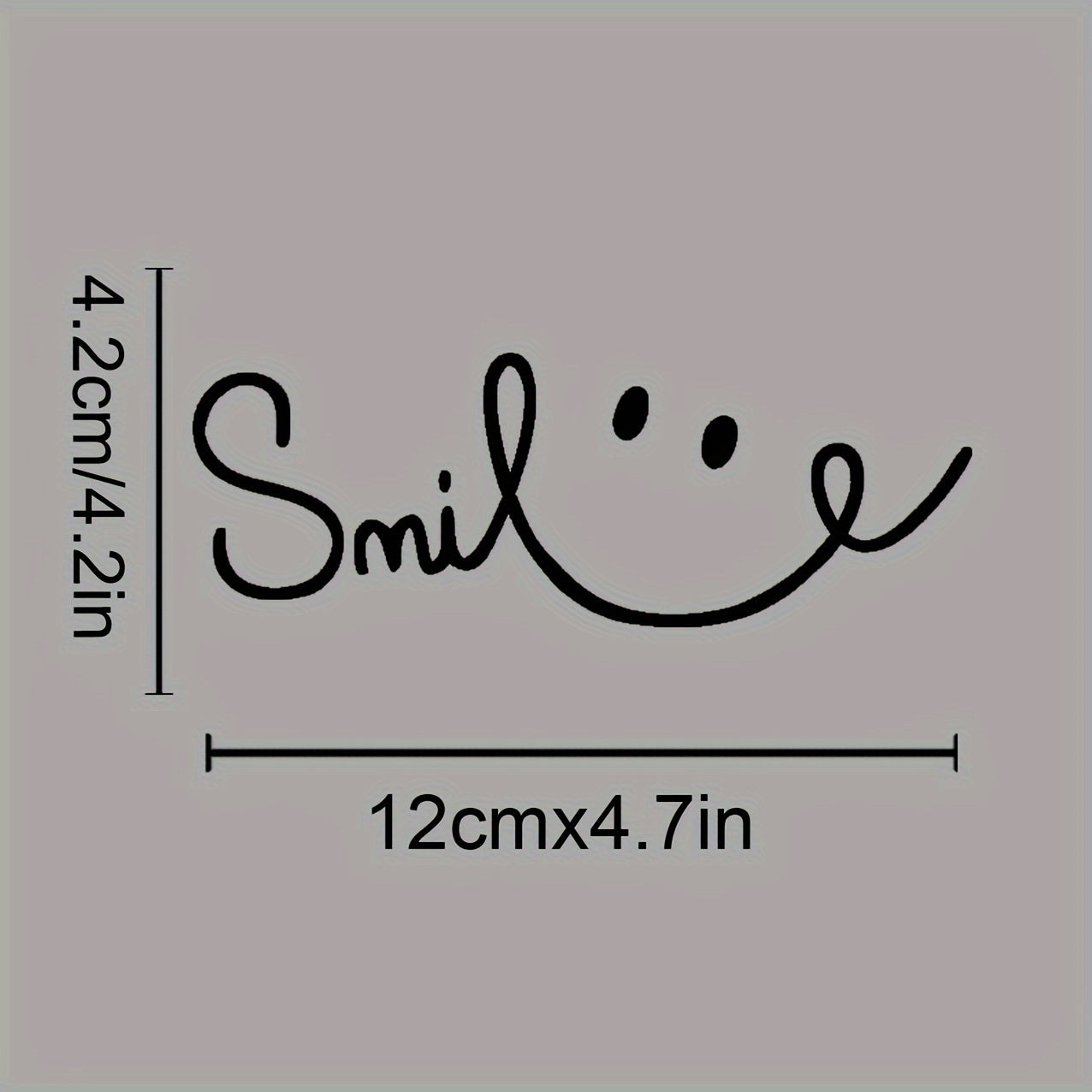 Decorative Vinyl Smile Decal Stickers for Walls and Vehicles Waterproof Removable Art