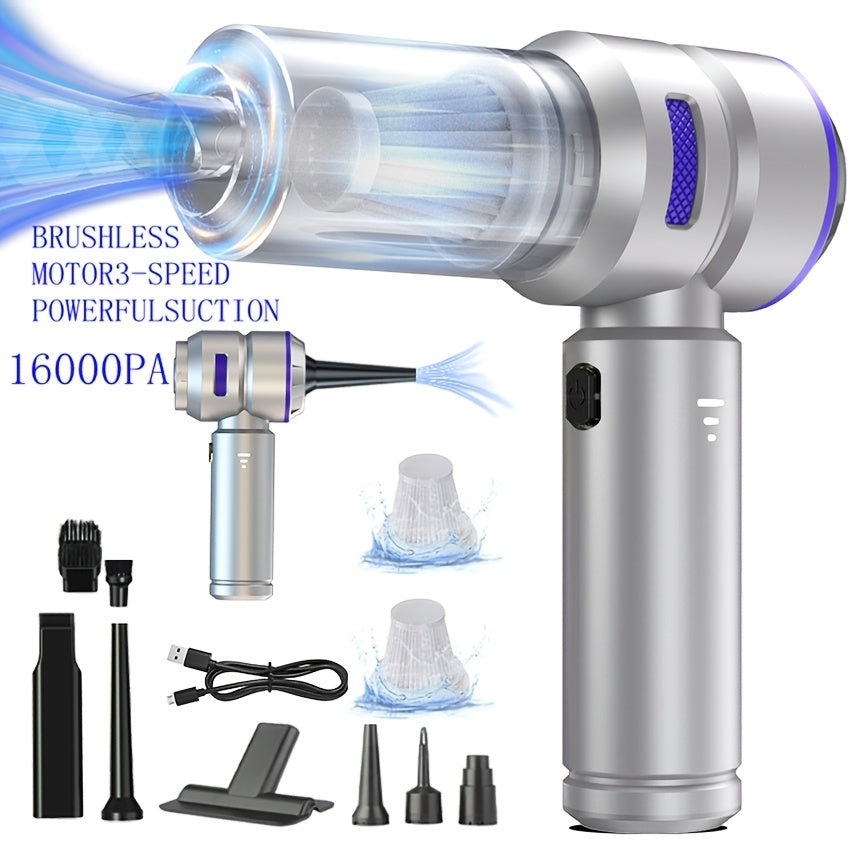 Aspiradora inalámbrica de mano para coche con alta potencia de succión y display de cubo de polvo