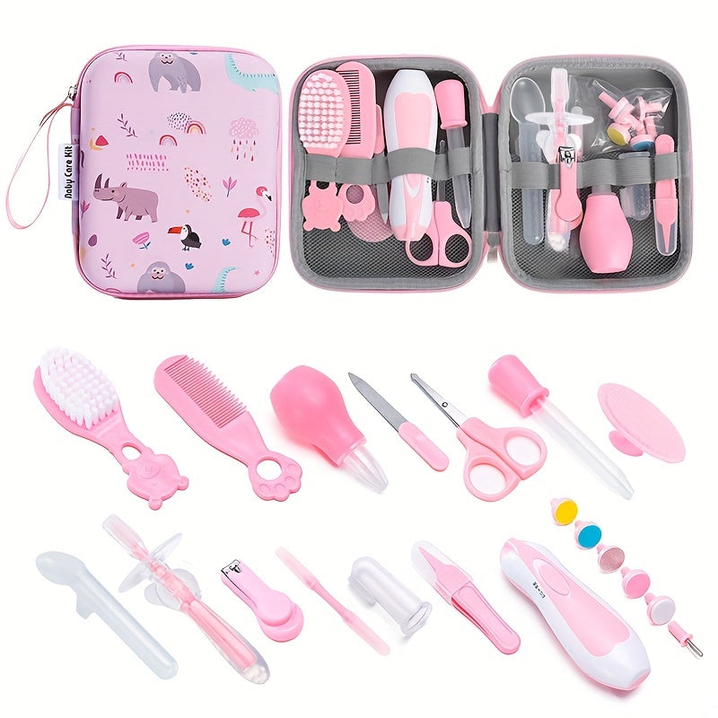 Kids' 14-Piece Grooming and Health Care Kit for Boys and Girls Pink or Blue