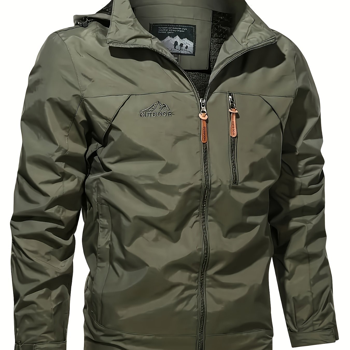 Men's Windproof Hooded Nylon Jacket for Outdoor Activities Casual Spring Fall