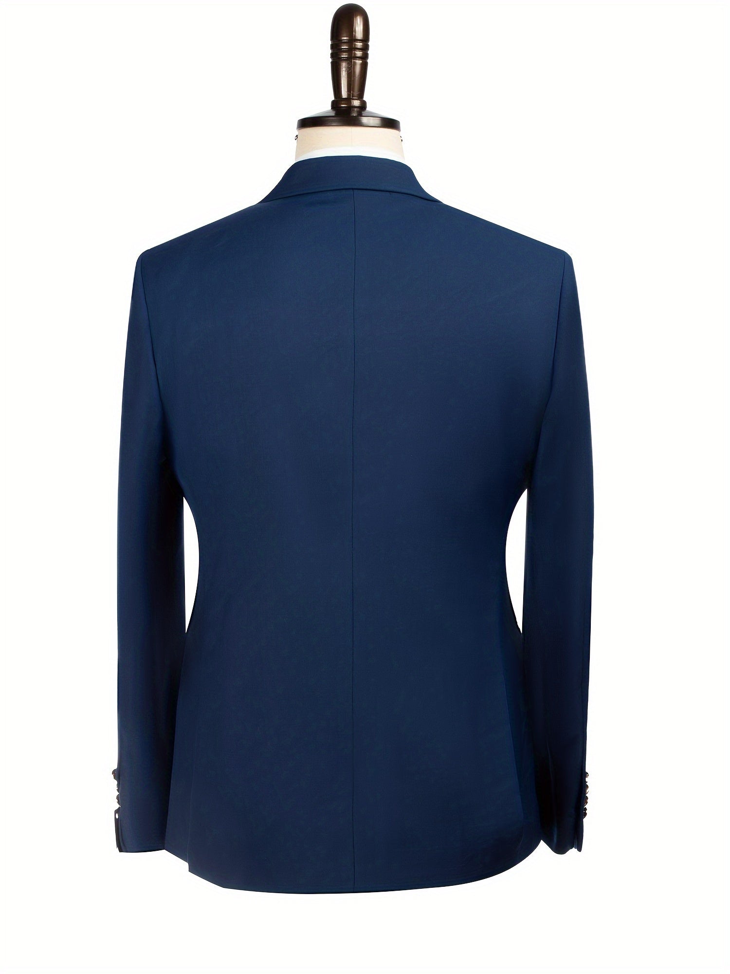 Men's Casual Suit Set Woven Polyester Lapel Collar Solid Regular Fit for Spring Summer Fall