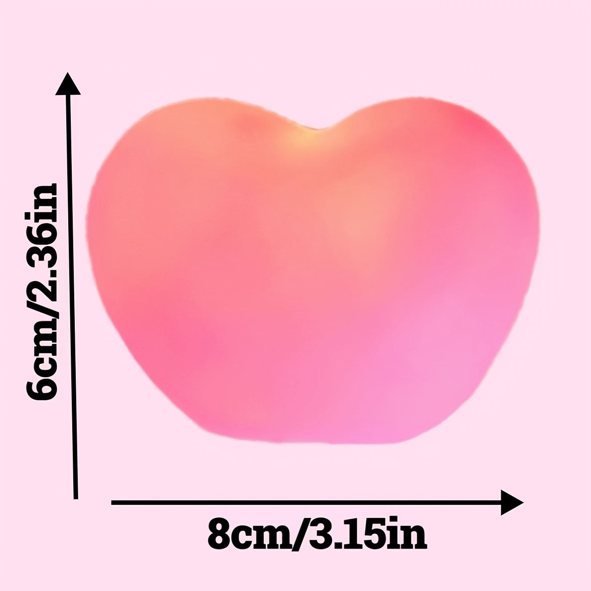 Pink Heart Desk Lamp with Toggle Switch Battery Powered for Bedroom and Decor