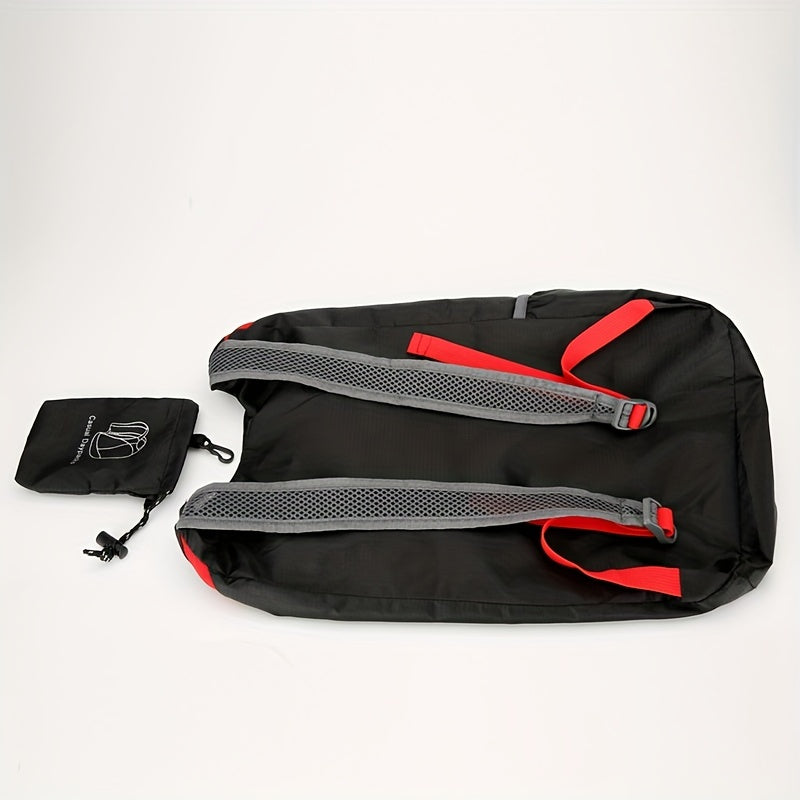 Mochila deportiva impermeable de nylon para hombres para senderismo, viajes al aire libre, plegable y ligera