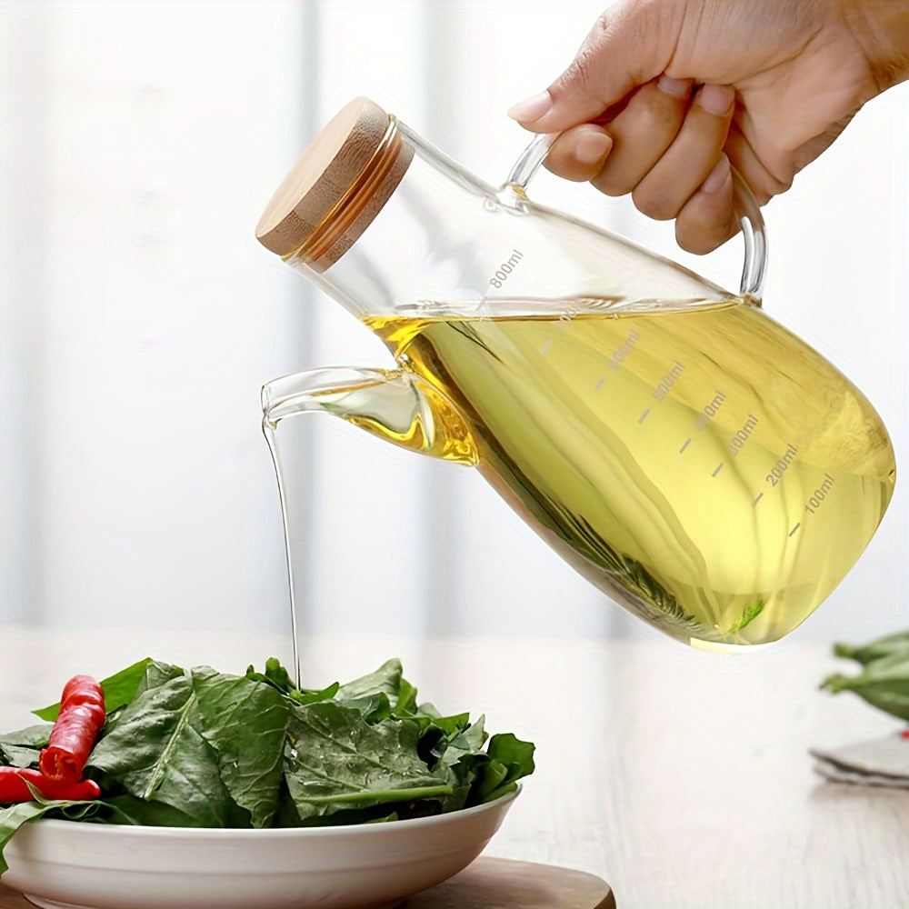 Glass Olive Oil Dispenser Bottle BPA-Free Leak-Proof Kitchen Storage Condiment Container