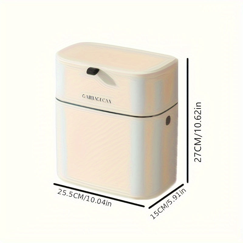 Cubo de basura de pared con tapa, gran capacidad, diseño delgado para cocina o sala de estar