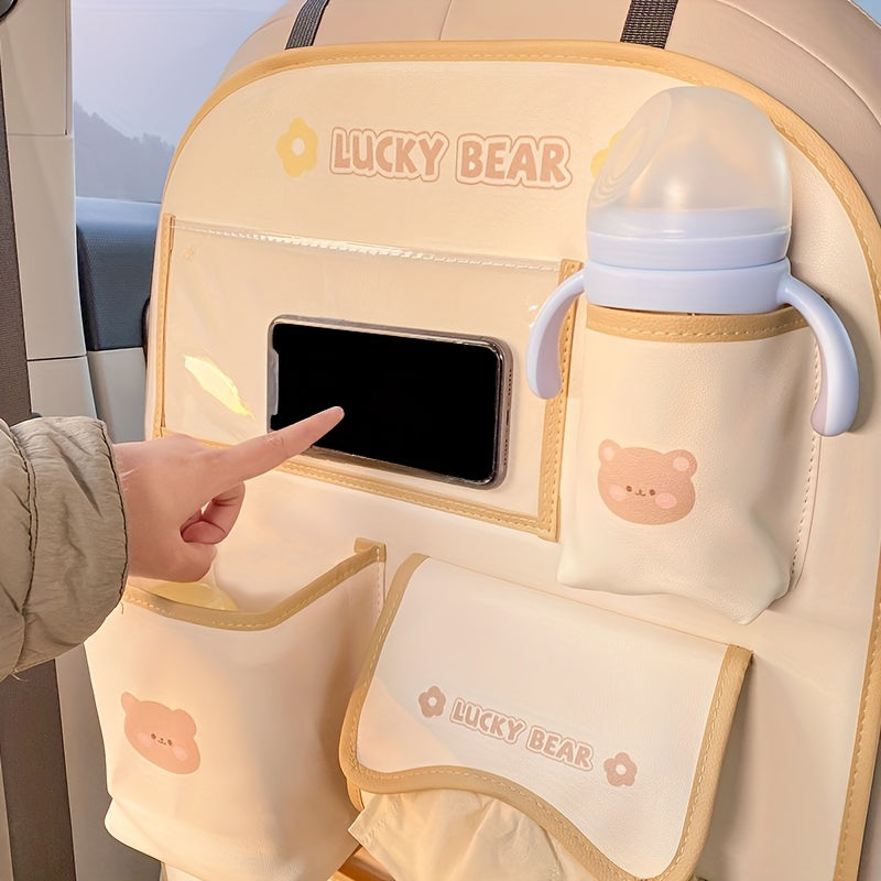 Bolalar multikartinalari uchun o'rdak va quyon avtomobil tashkilotchisi, ko'p bo'limli saqlash sumkasi