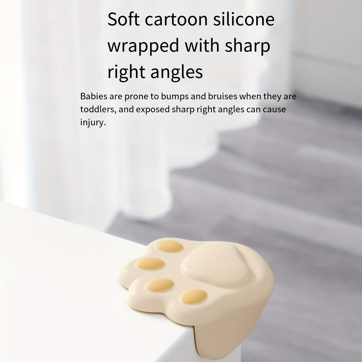 Set of 4 Silicone Corner Protectors for Tables Baby Toddler Anti-Collision Safety Stickers