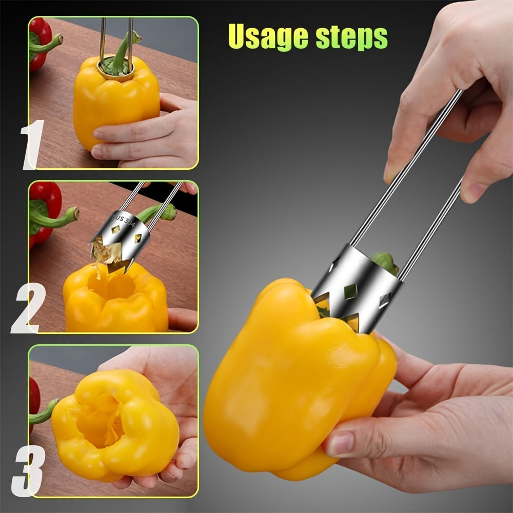 Multifunctional Stainless Steel Kitchen Tool for Fruit and Vegetable Cores