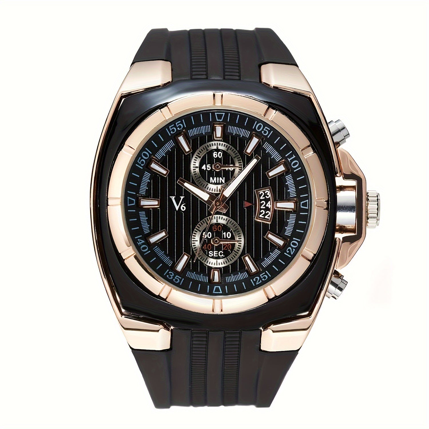 Unisex Digital Sports Watch Silicone Strap Multi-Time Zone Display