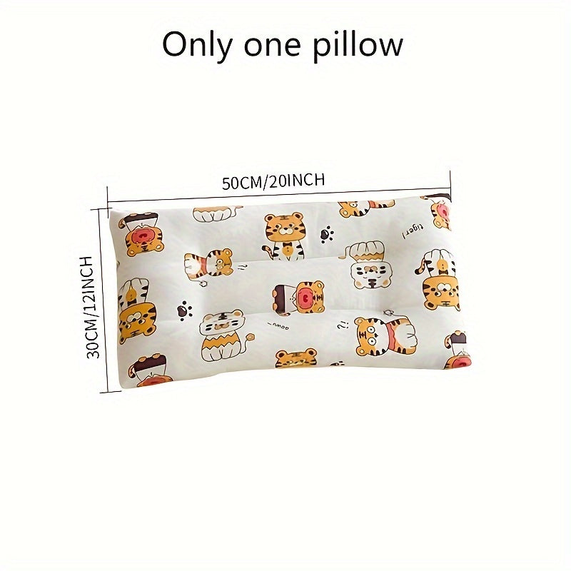 Almohada de poliéster lavable para niños con estampado de animales de dibujos animados para comodidad en todas las estaciones