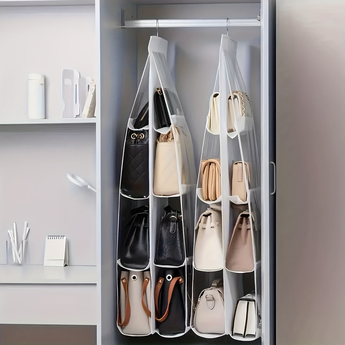 Hanging Organizer for Handbags Purses Multi-Layer Space Saver Closet Storage