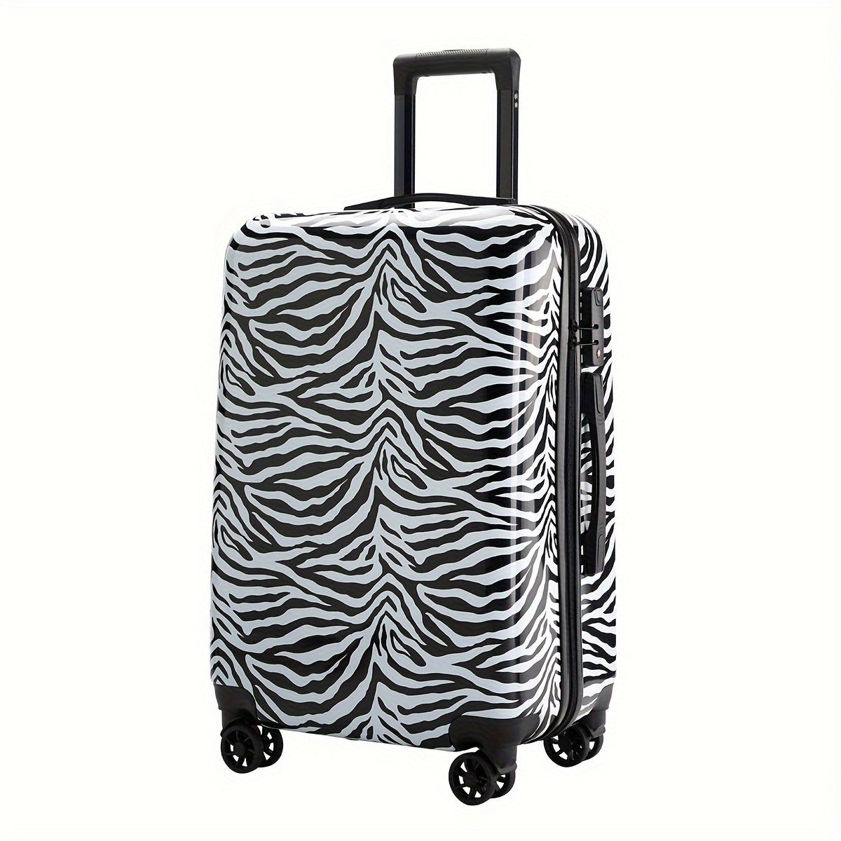Leopard and Zebra Print Hard Shell Luggage with Spinner Wheels and TSA Lock