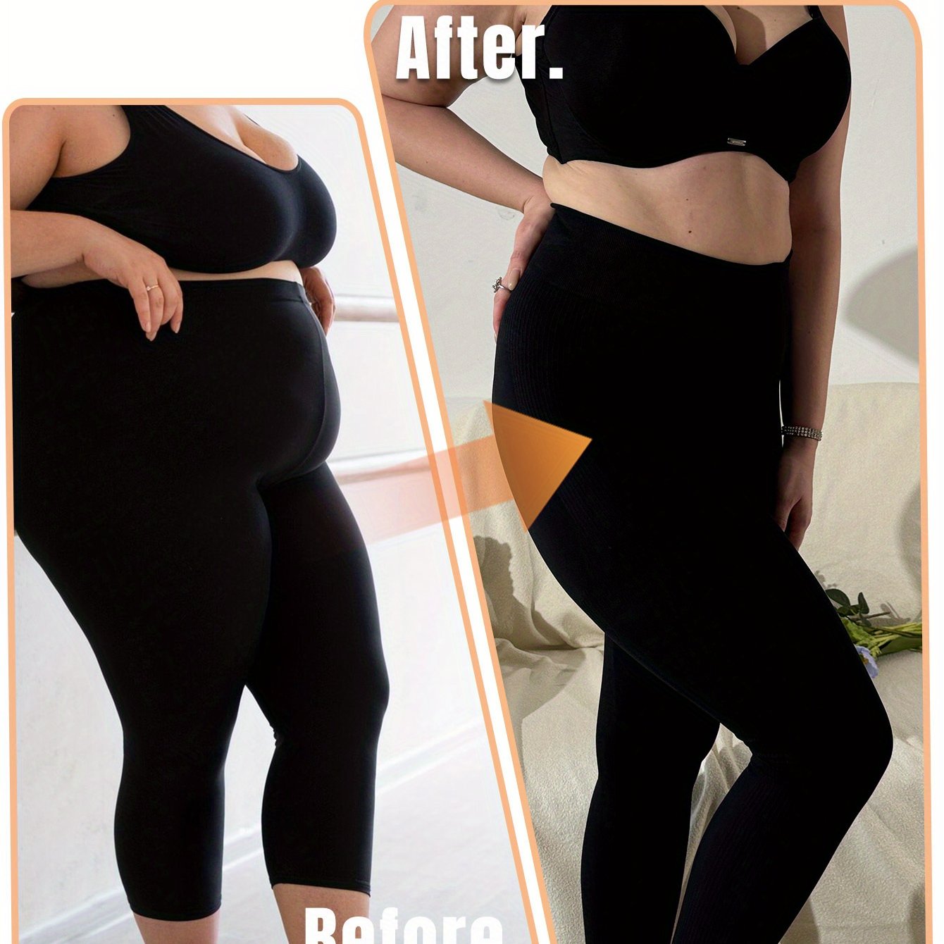 Plus Size Women's High-Waisted Yoga Leggings Tummy Control Breathable Workout Pants