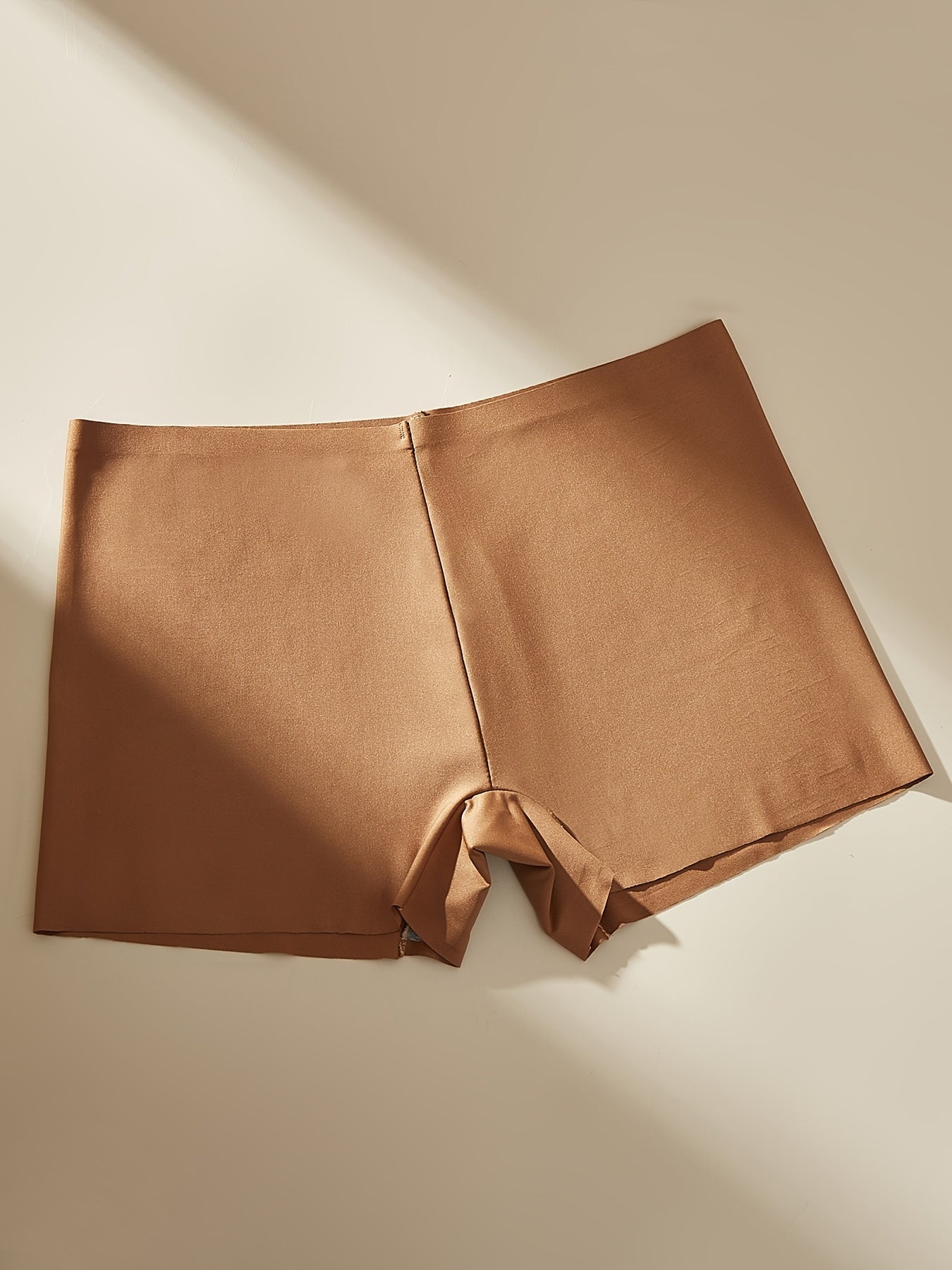 Women's Boyshort Underwear Pack of 3 Seamless Soft No-Show Mid Rise Solid Color Polyester Elastane