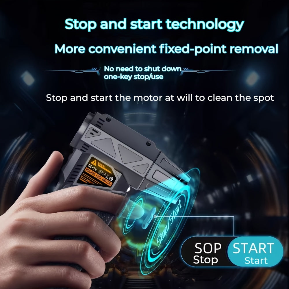 High-Speed Portable Dust Collector with Turbo Jet Fan for Precision Cleaning of Cars Homes Electronics