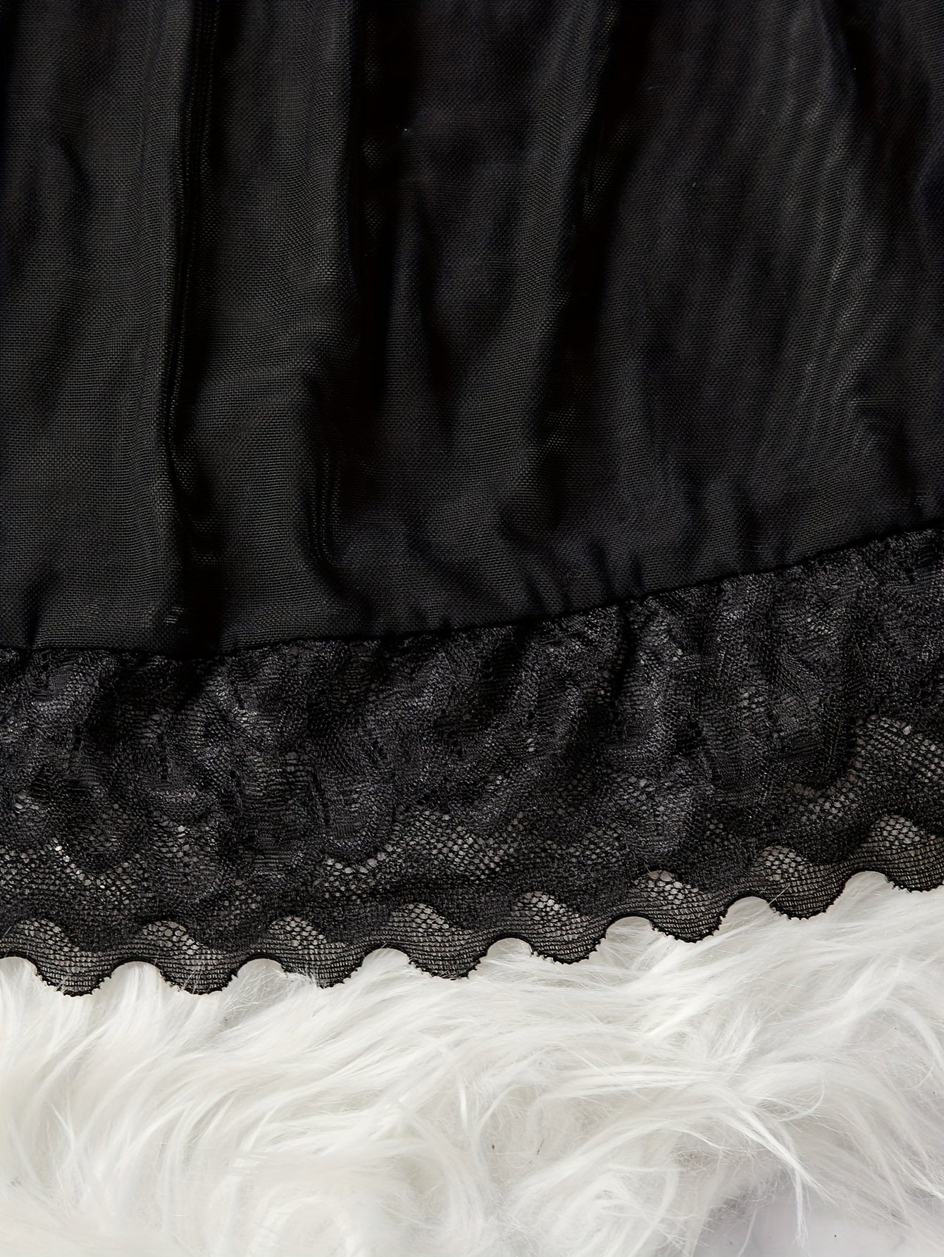 Women's Nightdress Set with Thin Shoulder Straps and Charm Design Including Thong