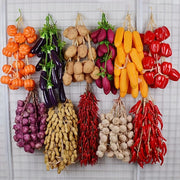 Artificial Foam Fruit Decor Set for Chinese-Style Photo Props and Restaurant Decor Onion Garlic Corn Red Pepper