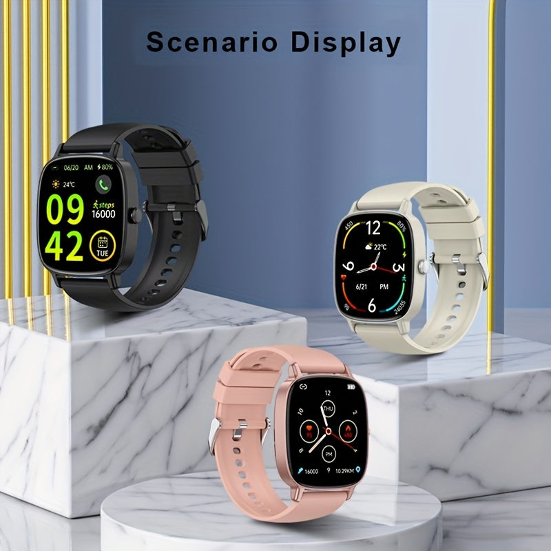 Unisex Smartwatch with 4.7cm TFT Display Fitness Sleep Tracker Sedentary Alert Wireless Calling Multi-Sport Compatibility
