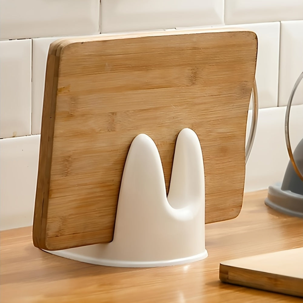 Estante organizador de plástico para cocina para cucharas, tapas y tablas de cortar